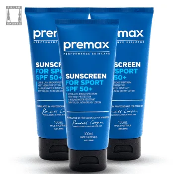Premax Sport Sunscreen SPF50+ (Trio Pack – Bulk Buy)
