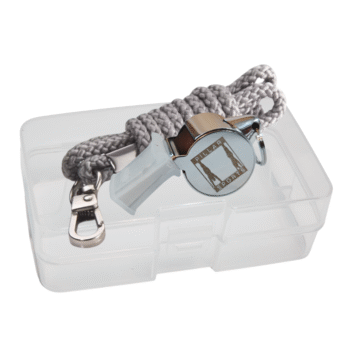 Whistle with lanyard and box