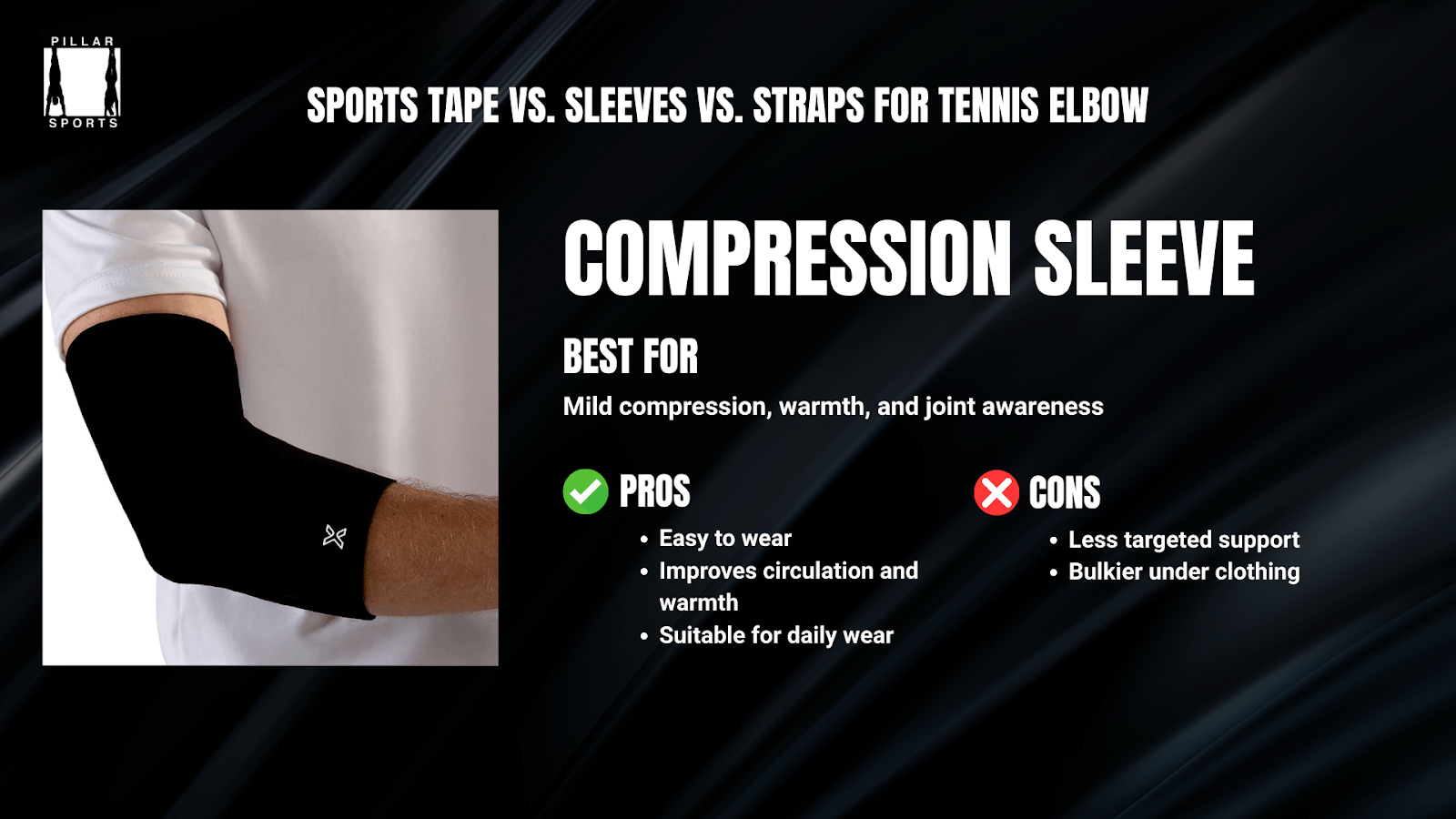 compression sleeve pros and cons for tennis elbow