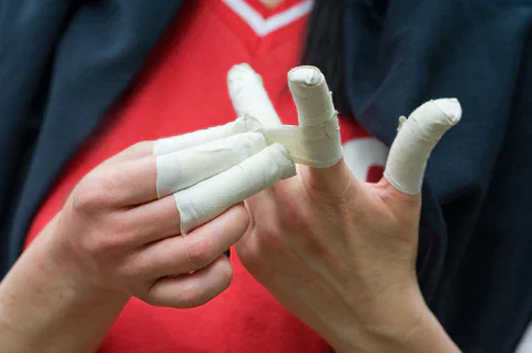 finger taping volleyball