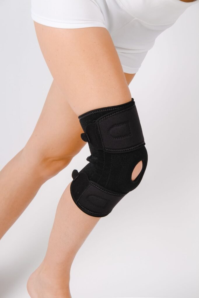 athlete wearing knee brace