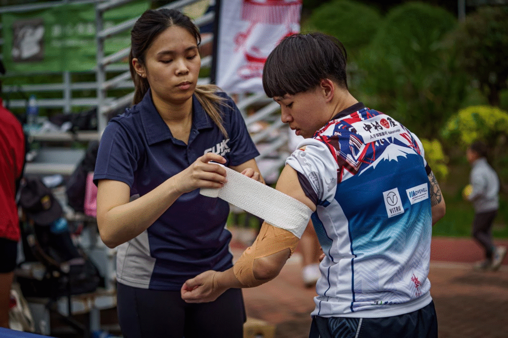 Gai Wu RFC Using Pillar Sports Tapes